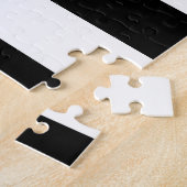 スタイリッシュな白黒ストライプ ジグソーパズル (側面)