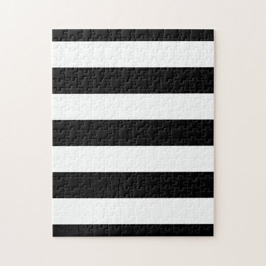 スタイリッシュな白黒ストライプ ジグソーパズル (縦)