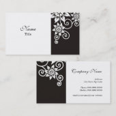 スタイリッシュな白黒名刺 名刺 (正面/裏面)