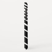 スタイリッシュな白黒対角線のストライプなパターン Case-Mate iPhoneケース (裏面/左)