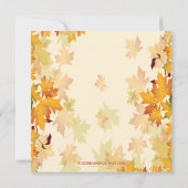 スタイリッシュな秋の紅葉の感謝祭の招待状 招待状 (裏面)