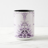 スタイリッシュな紫の花マグカップ マグカップ (中央)