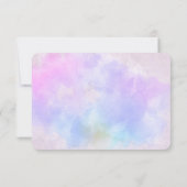 スタイリッシュな紫ピンク青アブストラクトウォーターカラー セーブザデート (裏面)