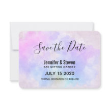 スタイリッシュな紫ピンク青アブストラクトウォーターカラー