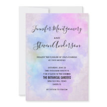 スタイリッシュな紫ピンク青アブストラクトウォーターカラー