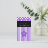 スタイリッシュな紫色および白い星のお母さんカード コーリングカード (スタンド正面)