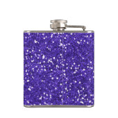スタイリッシュな紫色のグリッター フラスク (裏面)