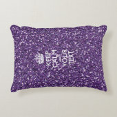 スタイリッシュな紫色の平静そしてあなたの文字を保って下さい アクセントクッション (正面)