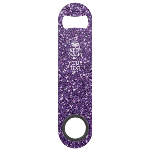 スタイリッシュな紫色の平静そしてあなたの文字を保って下さい スピード栓抜き (正面)