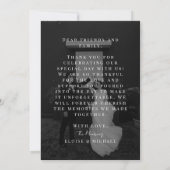 スタイリッシュな結婚式の写真両面サンクスカード サンキューカード (裏面)
