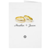 スタイリッシュな結婚式メニュー (裏面)