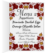 スタイリッシュな結婚式メニュー (内側 (右))