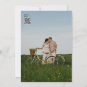 スタイリッシュな結婚式 ブラックスクリプ Better Together 写真 招待状 (裏面)