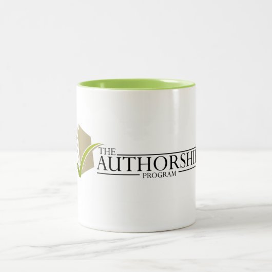 スタイリッシュな緑APのマグ ツートーンマグカップ (中央)