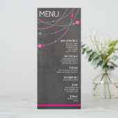スタイリッシュな繊維メニュー|黒板の暗い赤紫色 メニュー (スタンド正面)