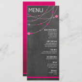 スタイリッシュな繊維メニュー|黒板の暗い赤紫色 メニュー (正面/裏面)