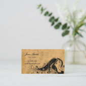 スタイリッシュな美容師の美容院のヴィンテージ 名刺 (スタンド正面)