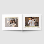 スタイリッシュな脚本 白と金 | フォト ゲストブック (全面)