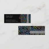 スタイリッシュな色のらせん状 スキニー名刺 (正面/裏面)