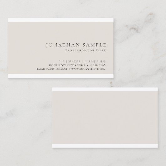 スタイリッシュな色のモダンな上品のお洒落で明白なトレンディー 名刺 (正面/裏面)