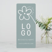 スタイリッシュな花のデザインのギフト証明書 (スタンド正面)