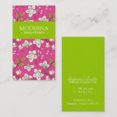 スタイリッシュな花の名刺 名刺 (正面/裏面)