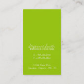 スタイリッシュな花の名刺 名刺 (裏面)