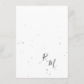 スタイリッシュな花の枝とインクのしずく エンクロージャーカード (裏面)