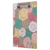 スタイリッシュな花パターン。 明るい花柄 クリップボード (左)