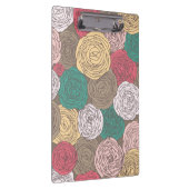 スタイリッシュな花パターン。 明るい花柄 クリップボード (右)