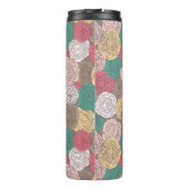 スタイリッシュな花パターン。 明るい花柄 タンブラー (裏面)