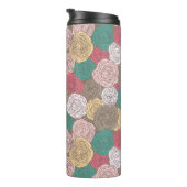 スタイリッシュな花パターン。 明るい花柄 タンブラー (回転右)