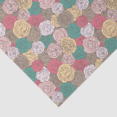 スタイリッシュな花パターン。 明るい花柄 薄葉紙 (詳細)