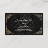 スタイリッシュな花柄はダマスク織のサロン及びスパを組み立てました 名刺 (裏面)