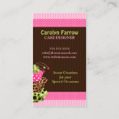 スタイリッシュな芸術のケーキのベーカリー 名刺 (裏面)