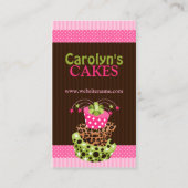 スタイリッシュな芸術のケーキのベーカリー 名刺 (正面)