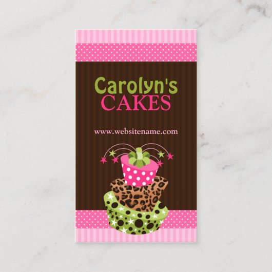 スタイリッシュな芸術のケーキのベーカリー 名刺 (正面)