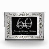 スタイリッシュな装飾シルバー60周年記念結婚式 フォトブロック (正面)
