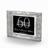 スタイリッシュな装飾シルバー60周年記念結婚式 フォトブロック (右)