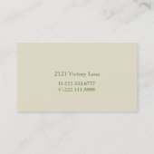 スタイリッシュな装飾刈り込み法の花のお母さんカード コーリングカード (裏面)