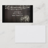 スタイリッシュな豆電球のパーティーのプランナービジネス 名刺 (正面/裏面)