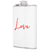 スタイリッシュな赤いカリグラフィー　白　愛　ウェディング フラスク (左)