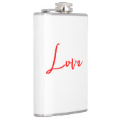 スタイリッシュな赤いカリグラフィー　白　愛　ウェディング フラスク (右)