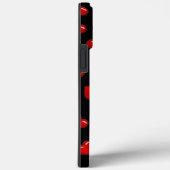 スタイリッシュな赤いハートの愛の模様が黒に Case-Mate iPhoneケース (裏面 / 右)