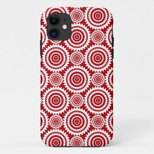 スタイリッシュな赤と白の幾何学模様 Case-Mate iPhoneケース (裏面)