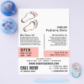 スタイリッシュな足跡, 皮膚科クリニック, 皮膚科医 チラシ (シングル)