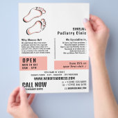 スタイリッシュな足跡, 皮膚科クリニック, 皮膚科医 チラシ (手)