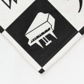 スタイリッシュな近代音楽のノートおよび楽器 フリースブランケット (角)