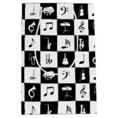 スタイリッシュな近代音楽のノートおよび楽器 ミディアムペーパーバッグ (正面)