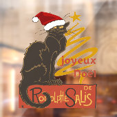 スタイリッシュな金のツリーが入った「Joyeux Noel Le Chat Noir」 ウィンドウサイン (シート2)